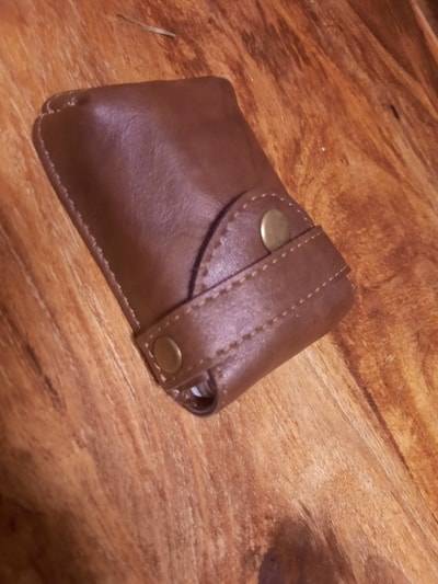 custom made leather card case photos from customer