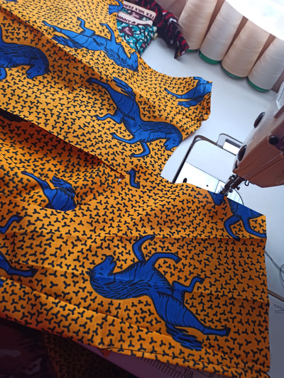 custom made wax print fabric dress within custom made realization