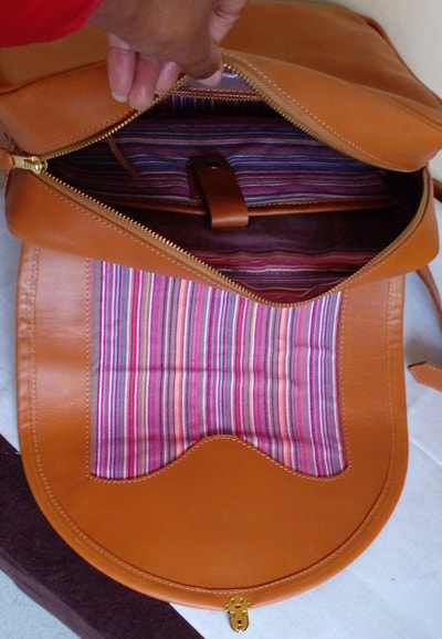 custom made anti-theft ladies handbag made from leather within custom made realization