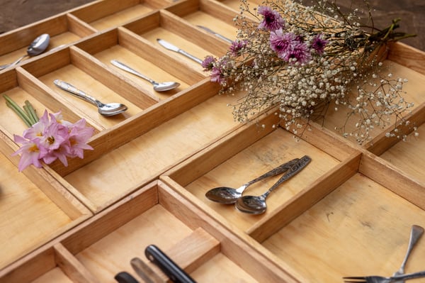 Several customized cutlery drawers