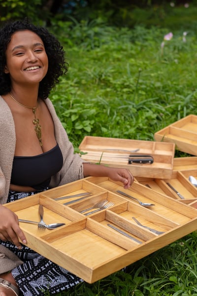 Several customized cutlery drawers