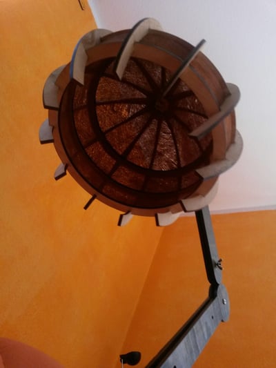 Lamp made from fine wood photos from customer