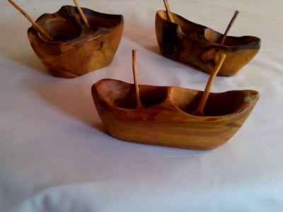 Wooden sugar bowls
