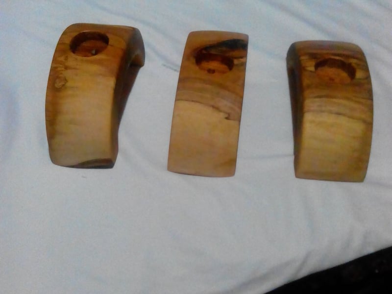 wooden tea candles holder