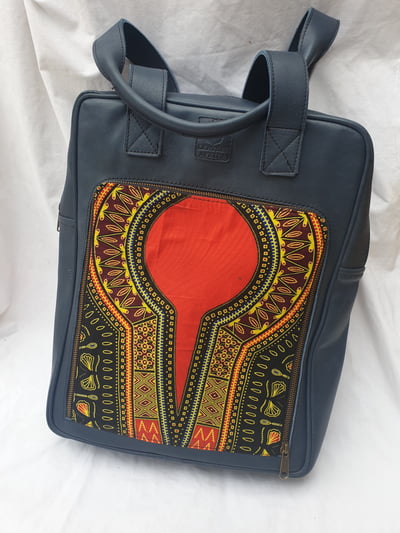 Custom made blue laptop bag for a 15.6" laptop within custom made realization
