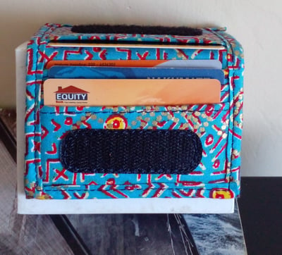 custom made wallet made from fabric within custom made realization