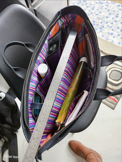 Custom Made  Handbag for Laptop and Emergency Supplies within custom made realization