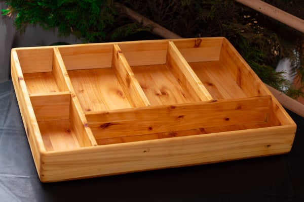 custom made cutlery tray for a short drawer