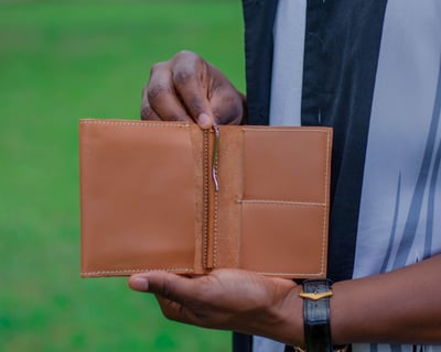 Custom Made Leather Wallet in saddle leather quality