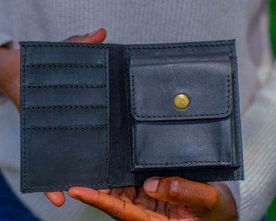 Custom Made Wallet: 10x12cm, 2 Bills Compartments
