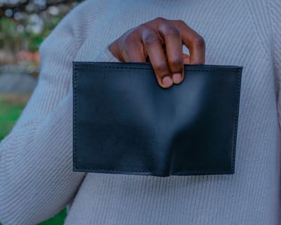 Custom Made Wallet: 10x12cm, 2 Bills Compartments