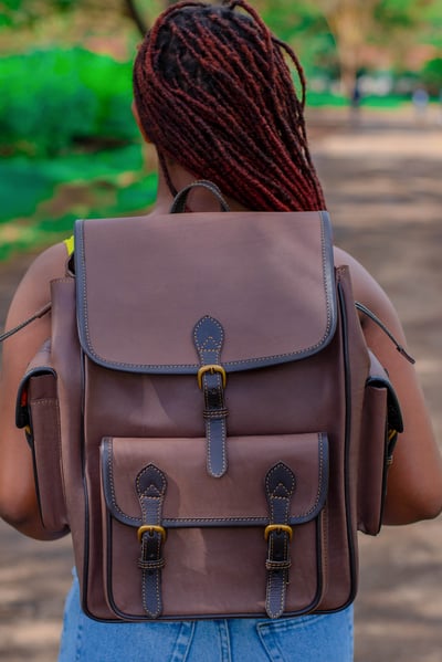 Custom Leather Backpack - A4 & 13" Laptop