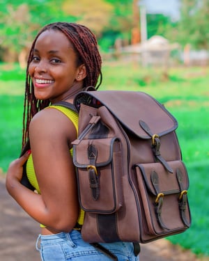Custom Leather Backpack - A4 & 13" Laptop