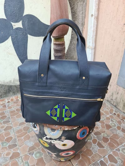 custom made laptop bag in landscape format within custom made realization