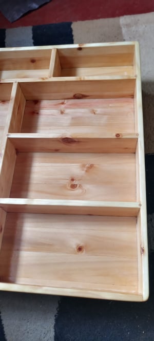 How to make a Custom Cypress Cutlery Tray for Short Drawer – work in progress