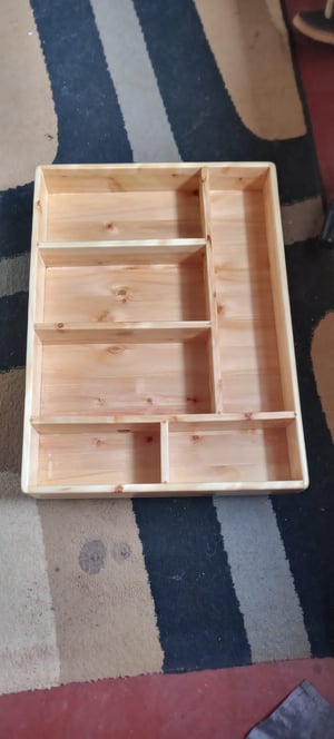 How to make a Custom Cypress Cutlery Tray for Short Drawer – work in progress