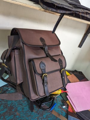 How to make a Custom Leather Backpack for 15-Inch Laptop – work in progress