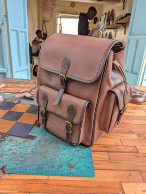 How to make a Custom Leather Backpack for 15-Inch Laptop – work in progress