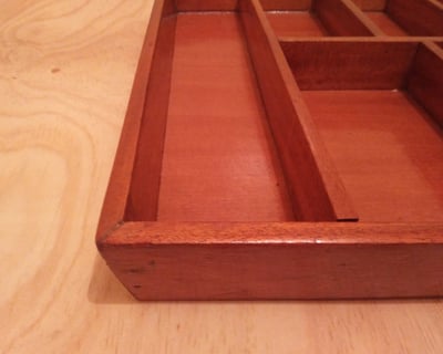 Custom made wooden drawer insert for cutlery