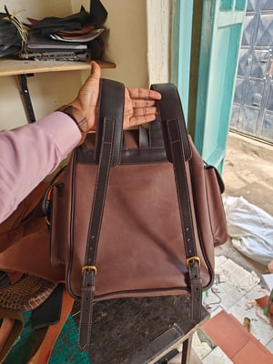 How to make a Custom Leather Backpack for 15-Inch Laptop – work in progress