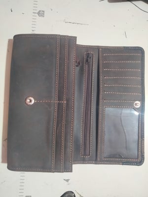 How to make a Custom Leather Wallet for 10 Cards & Coins – work in progress