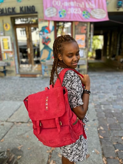 Taylor made Unisex Backpack: Hot Pink/Black/White photos from customer