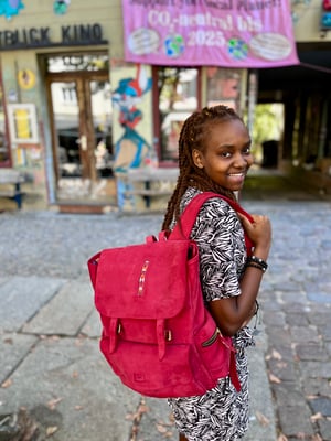 Taylor made Unisex Backpack: Hot Pink/Black/White