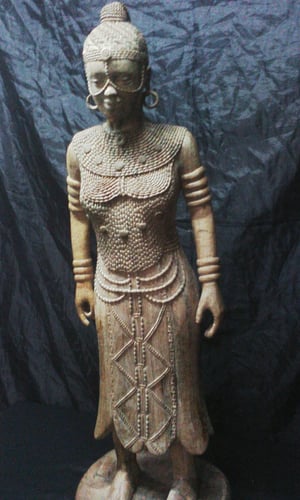 Wie man Buddha-Statue einer afrikanischen Frau nach Maß herstellt – Arbeitsschritte