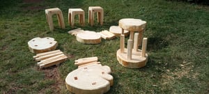 How to make a Bespoke Outdoor Cypress Side Table Set – work in progress