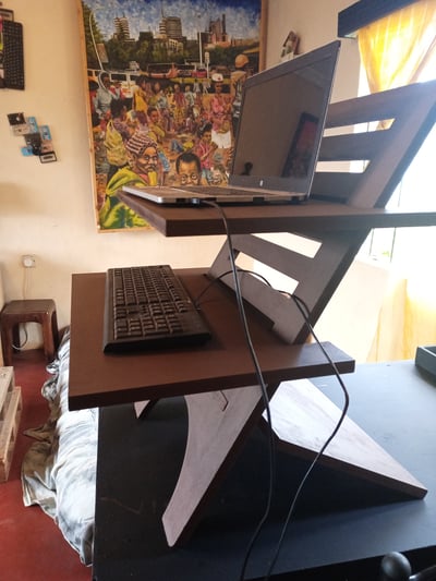 customized solution to work standing at the table within custom made realization