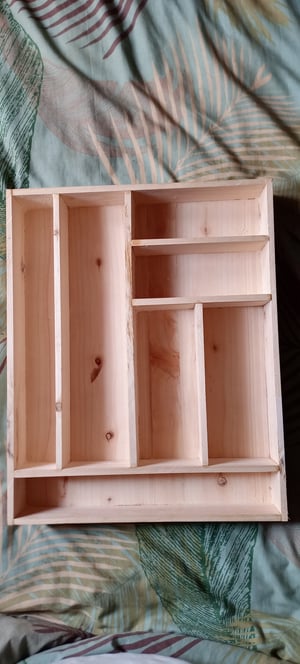 How to make a Custom Cypress Cutlery Tray 38.5×48 cm – work in progress