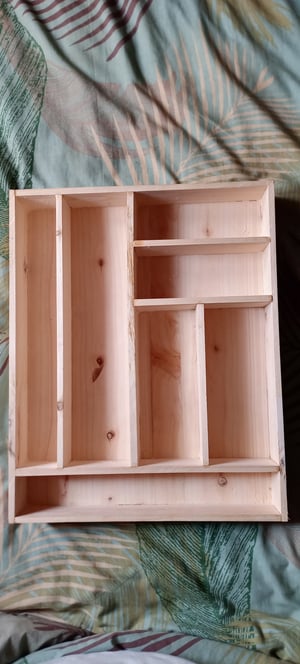 How to make a Custom Cypress Cutlery Tray 38.5×48 cm – work in progress
