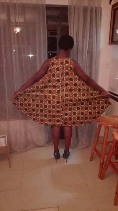 Custom made maxi skirt and an A-line knee lenth dress photos from customer