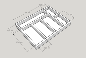 Custom Cypress Cutlery Tray for Short Drawer - design ideas and artisan proposals