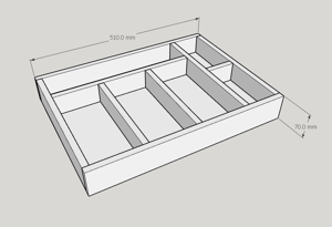 Custom Cypress Cutlery Tray for Short Drawer - design ideas and artisan proposals