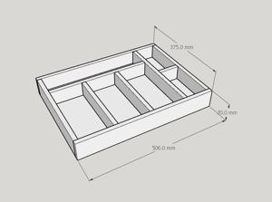 Custom Cypress Cutlery Tray for Short Drawer - design ideas and artisan proposals