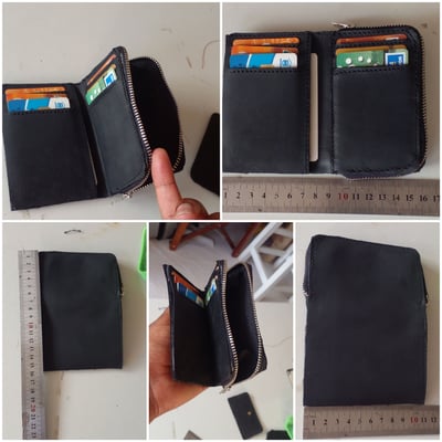 custom made black leather wallet within custom made realization