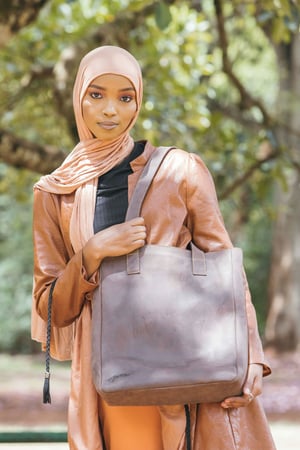 maßgeschneiderte feminine Leder Tote Bag