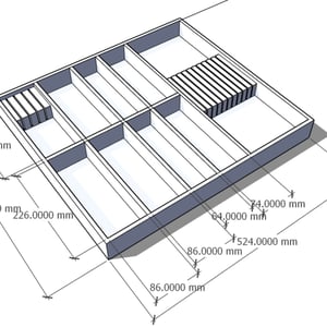 Custom Cypress Cutlery Tray With Knife Blocks - design ideas and artisan proposals