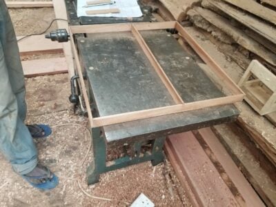 custom made insert made of wood (46 x 48 cm) for a drawer within custom made realization