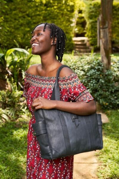 Chic and Functional Custom Leather Tote Bag