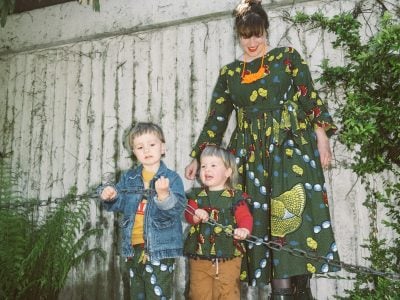 Matching outfits for mom and kids