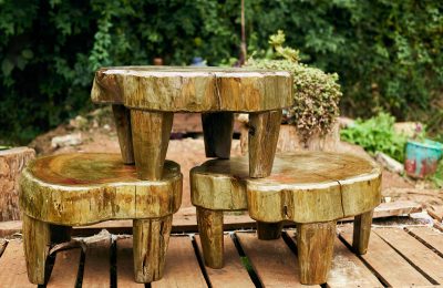 9 different custom made side tables