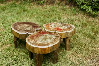 9 different custom made side tables