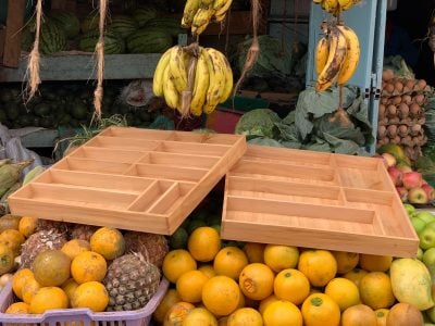 Custom made: 2 cutlery boxes made out of wood