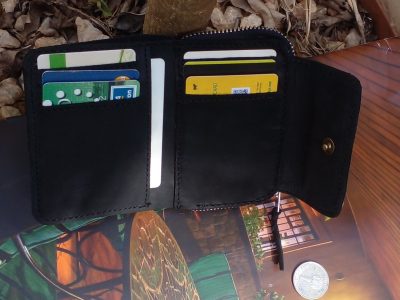 custom made black leather wallet within custom made realization