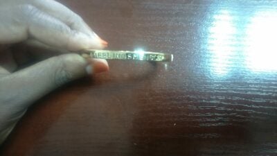 Custom made cuff bracelet made of brass within custom made realization