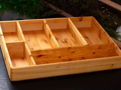 custom made cutlery tray for a short drawer