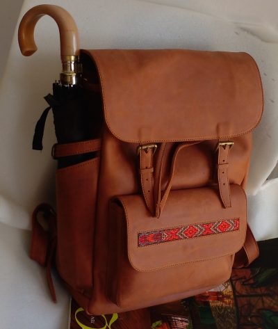 custom made leather rucksack with a feminine look within custom made realization