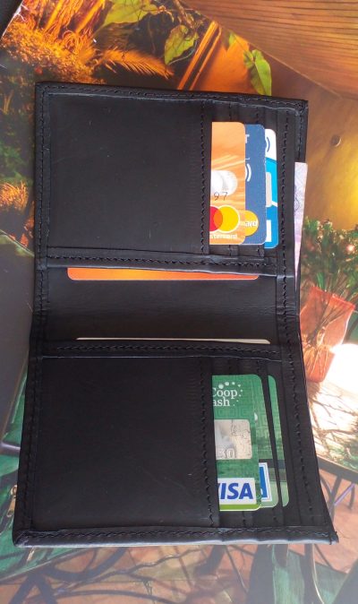 black leather wallet - custom made - 10x12 cm within custom made realization
